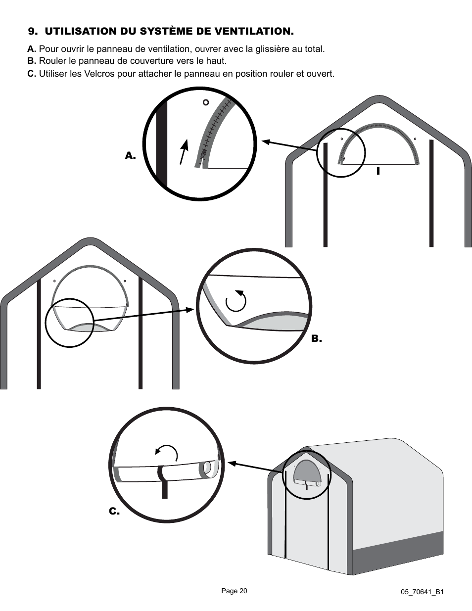 ShelterLogic 70641 GrowIt Organic Growers Greenhouse 6 x 8 x 6 6 User Manual | Page 20 / 40