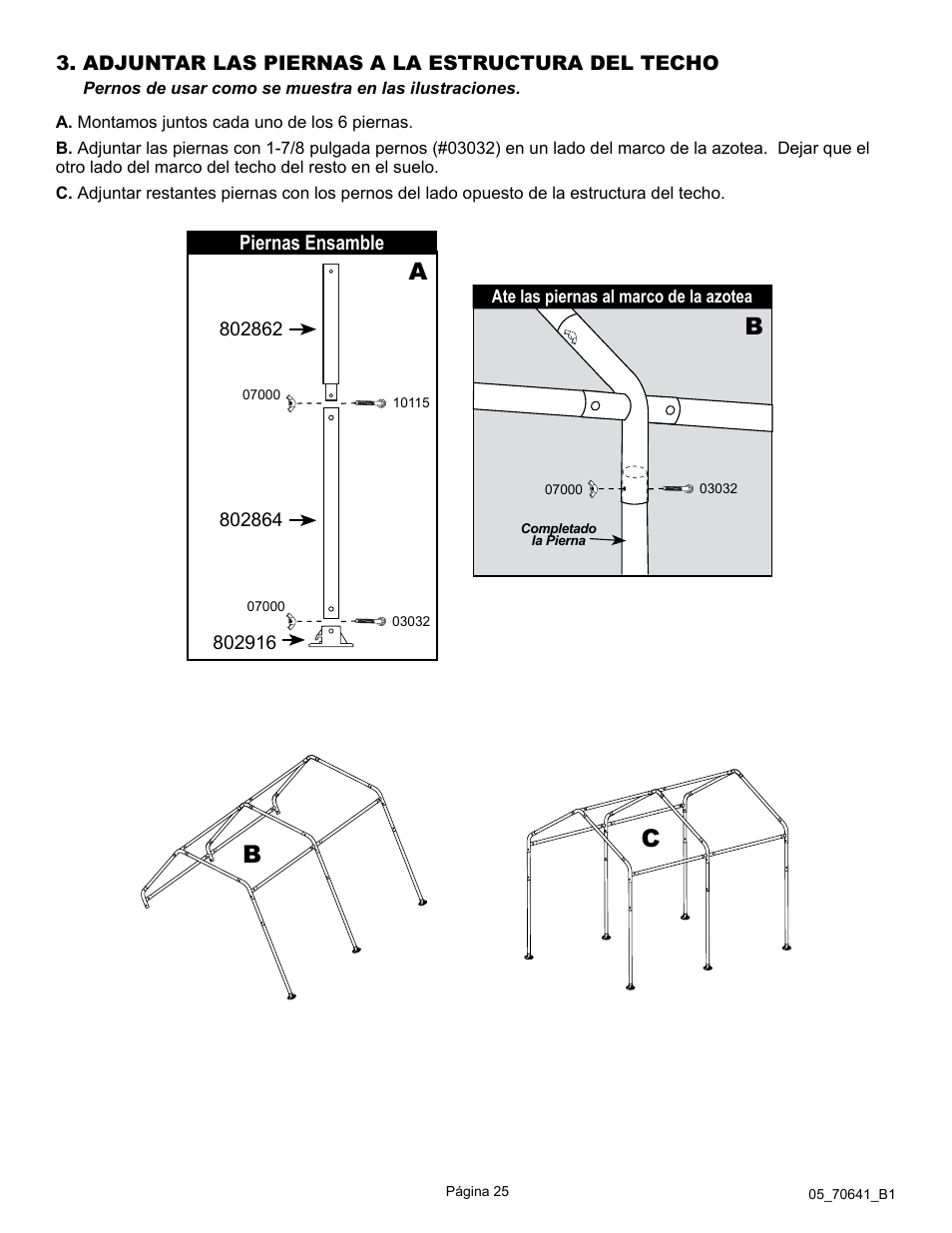 Ab b c | ShelterLogic 70641 GrowIt Organic Growers Greenhouse 6 x 8 x 6 6 User Manual | Page 25 / 40