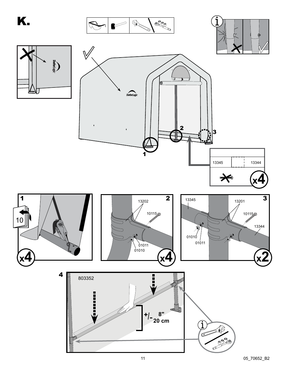 ShelterLogic 70652 GrowIt Greenhouse-in-a-Box 6 x 8 x 6 6 User Manual | Page 11 / 14