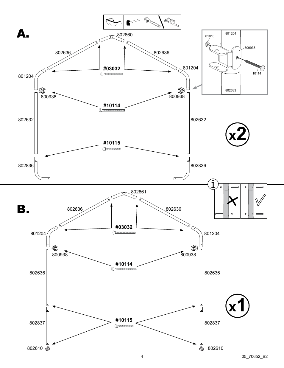 A. b | ShelterLogic 70652 GrowIt Greenhouse-in-a-Box 6 x 8 x 6 6 User Manual | Page 4 / 14