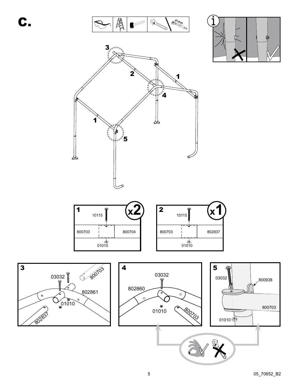 ShelterLogic 70652 GrowIt Greenhouse-in-a-Box 6 x 8 x 6 6 User Manual | Page 5 / 14
