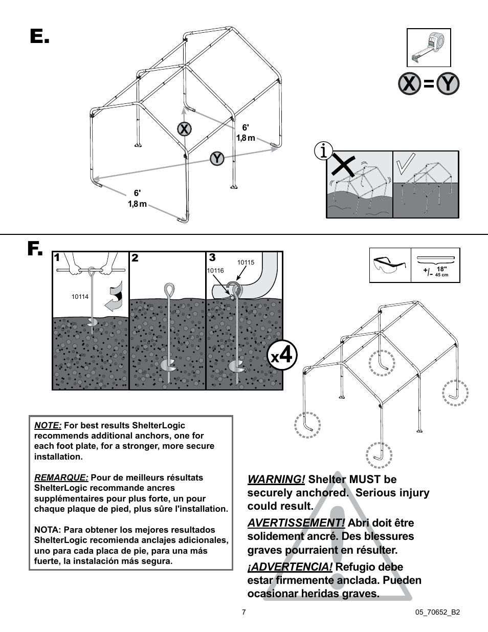 E. f | ShelterLogic 70652 GrowIt Greenhouse-in-a-Box 6 x 8 x 6 6 User Manual | Page 7 / 14