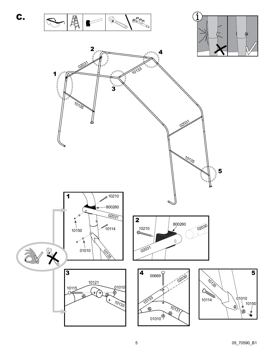 ShelterLogic 70590 GrowIt Heavy Duty Greenhouse 12 x 20 x 8 User Manual | Page 5 / 16