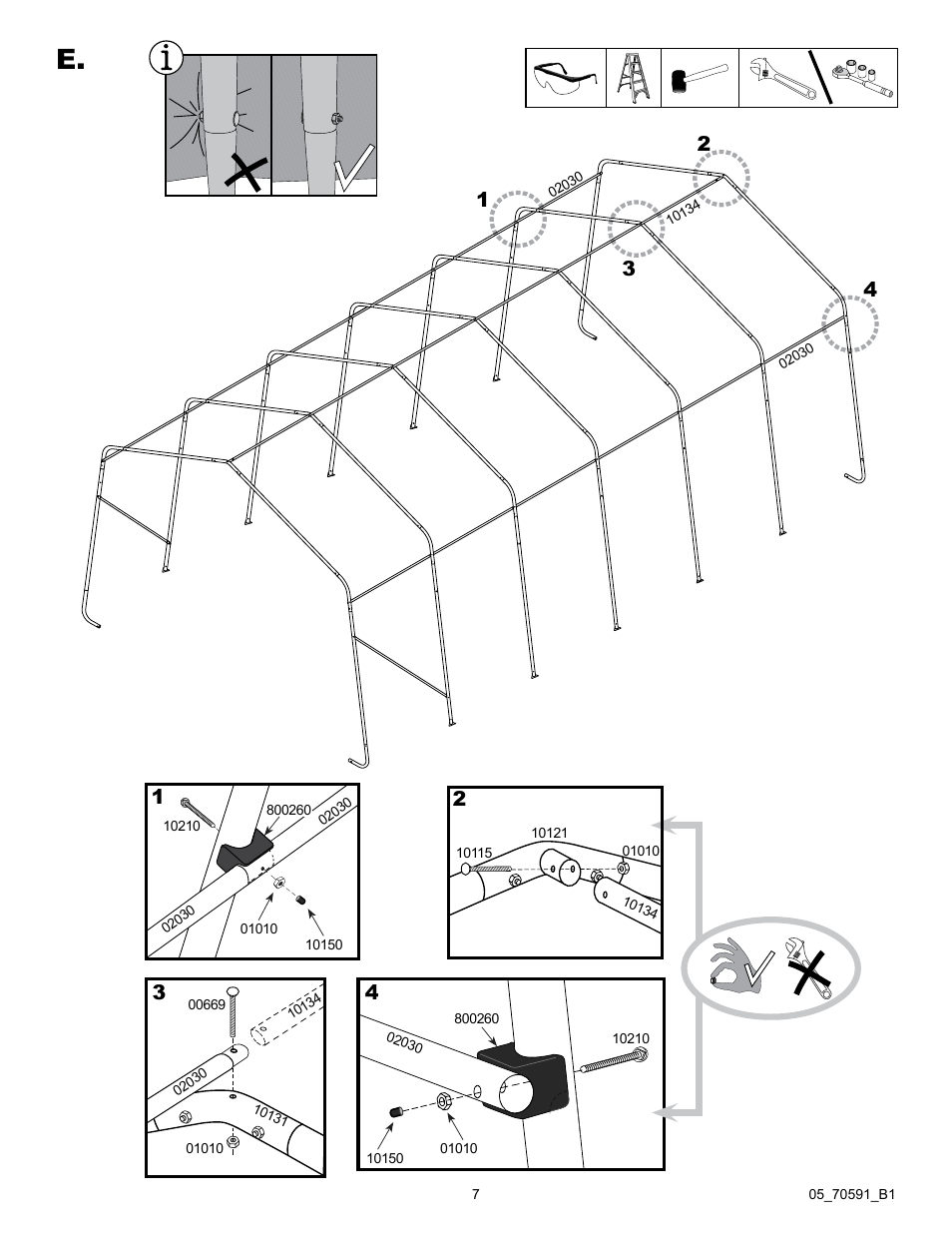 ShelterLogic 70591 GrowIt Heavy Duty Greenhouse 12 x 24 x 8 User Manual | Page 7 / 16