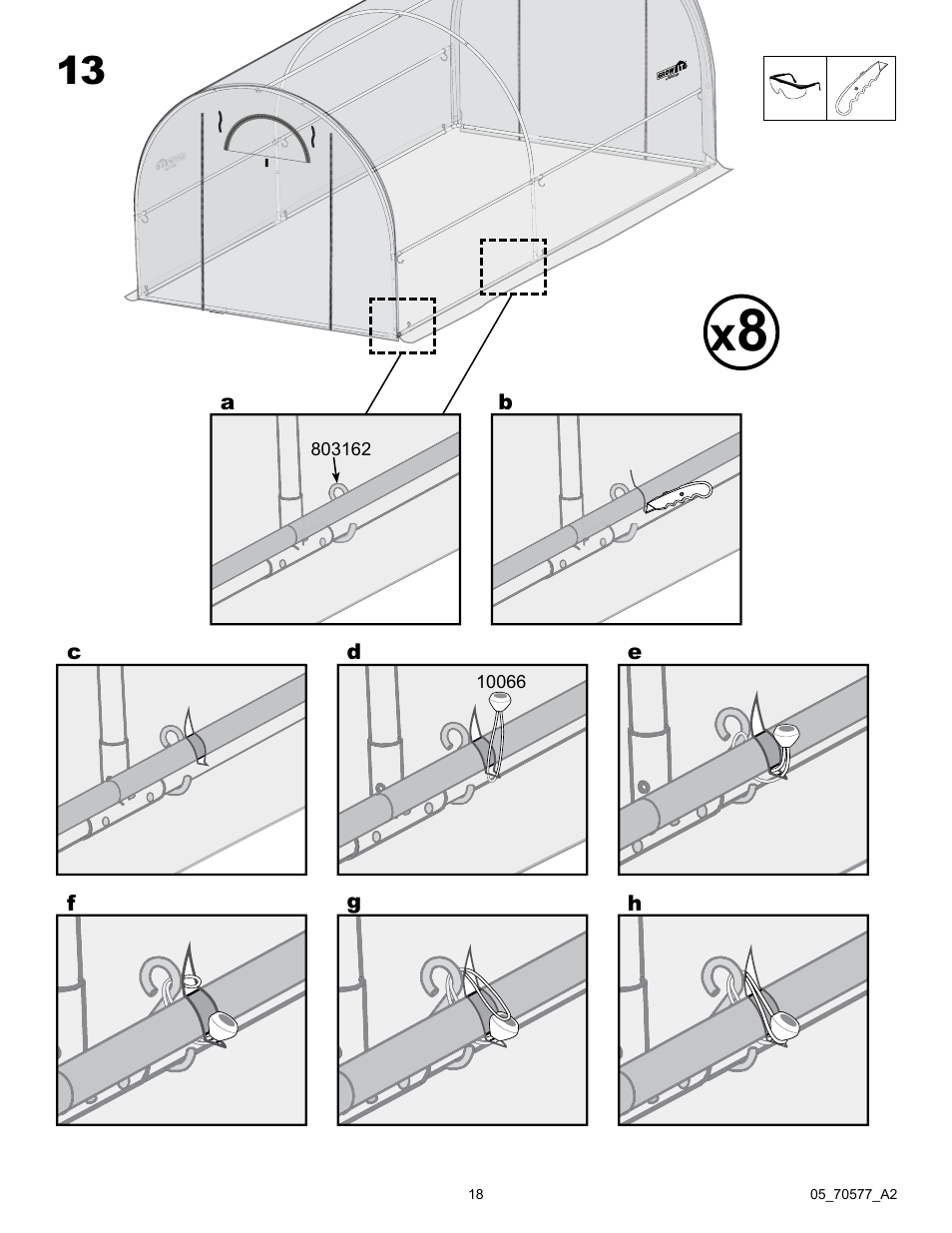 ShelterLogic 70577 Pro RoundTop Greenhouse 10 x 13 x 8 User Manual | Page 18 / 20