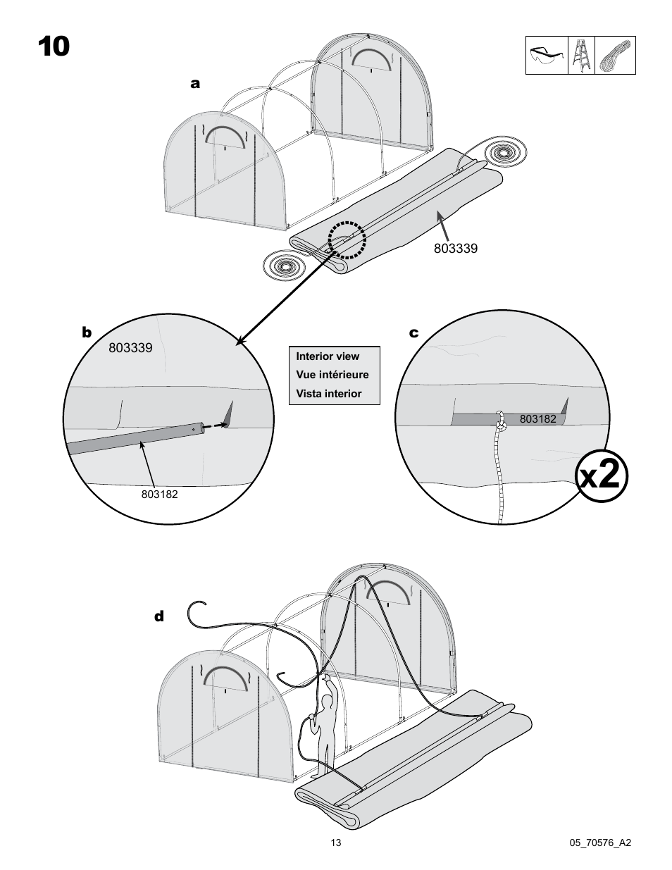 ShelterLogic 70576 Pro RoundTop Greenhouse 10 x 19 x 8 User Manual | Page 13 / 20