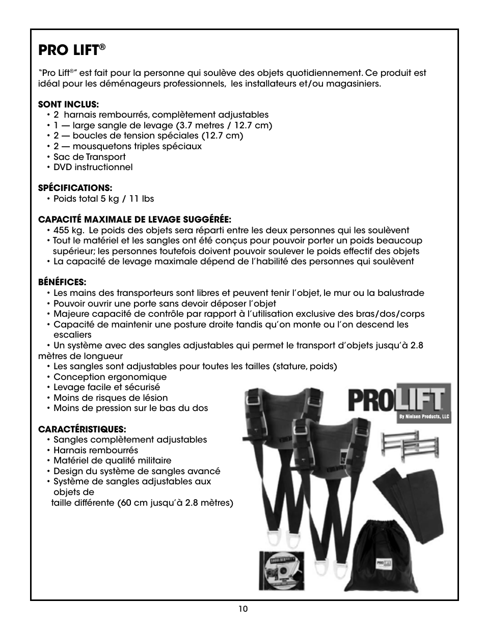 Pro lift | Shoulder Dolly PRO LIFT User Manual | Page 10 / 14