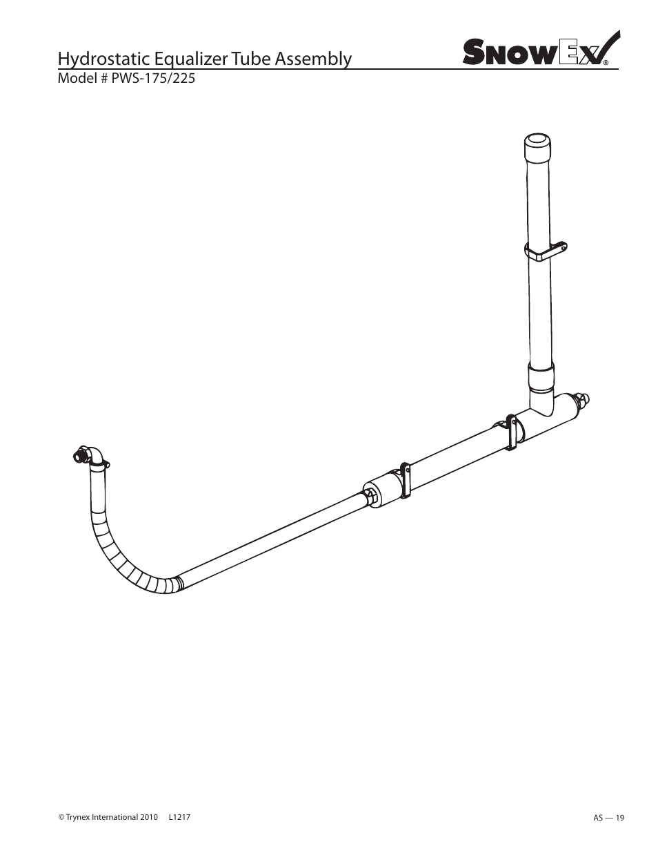 Hydrostatic equalizer tube assembly | SnowEx PWS-225 User Manual | Page 19 / 40