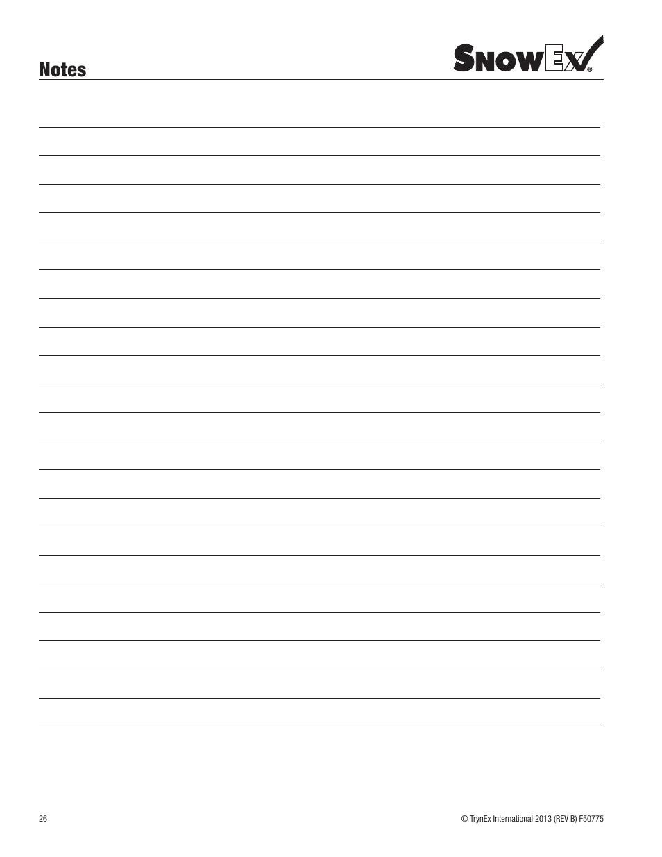 SnowEx SL-80SS User Manual | Page 26 / 28