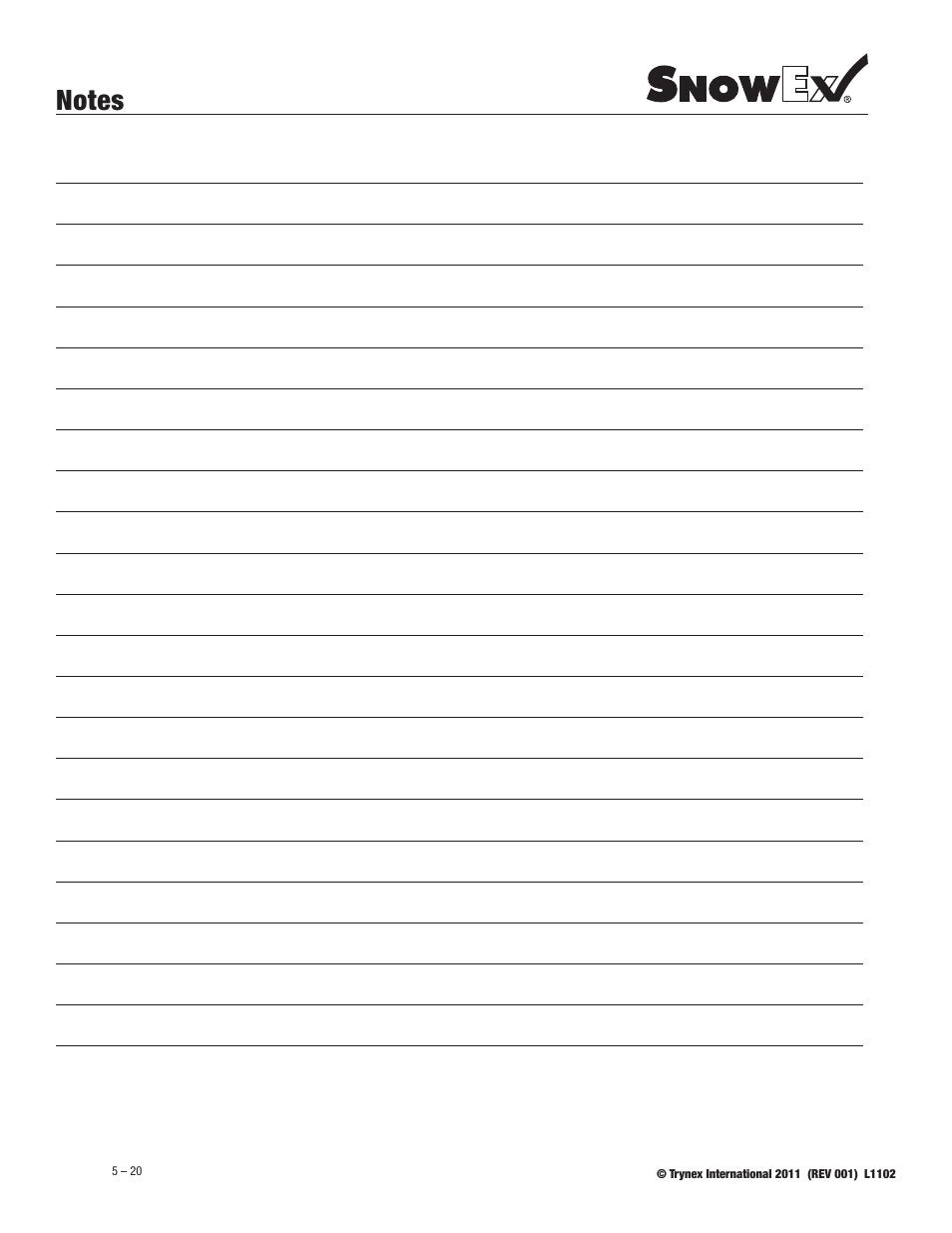 SnowEx SP-1225G User Manual | Page 20 / 21