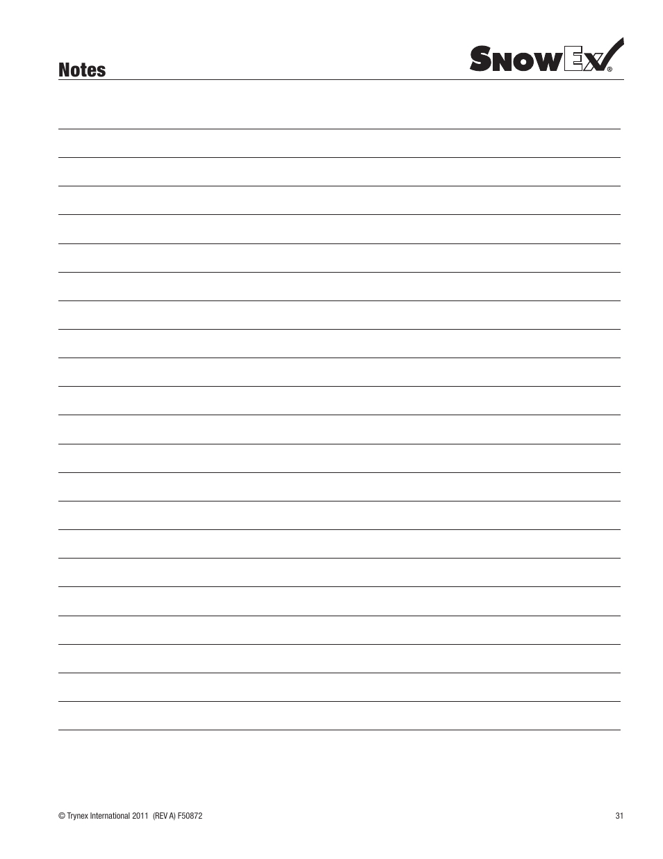 SnowEx SP-1875 User Manual | Page 31 / 32
