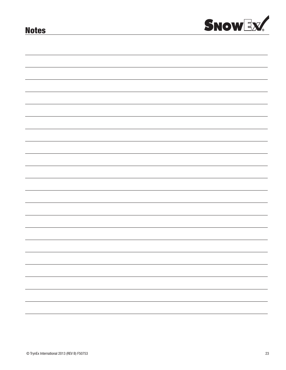 SnowEx SP-65 User Manual | Page 23 / 24