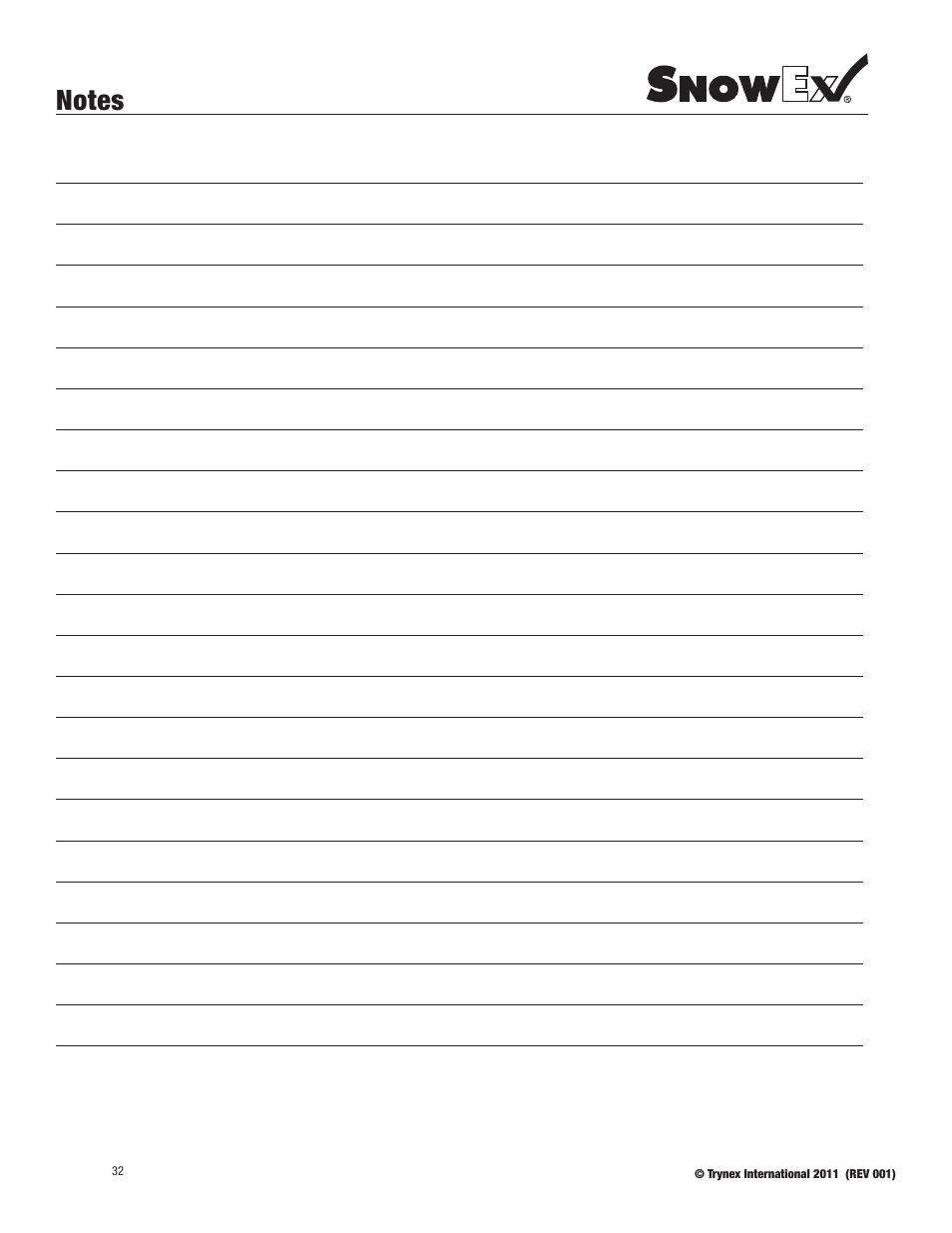 SnowEx SP-7550 User Manual | Page 32 / 36