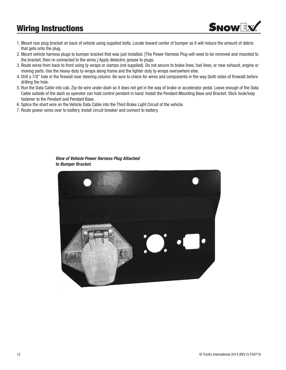 Wiring instructions | SnowEx SP-9300X User Manual | Page 12 / 40