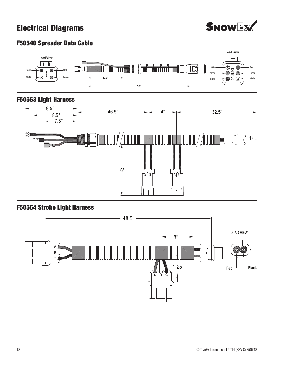 Electrical diagrams | SnowEx SP-9300X User Manual | Page 18 / 40