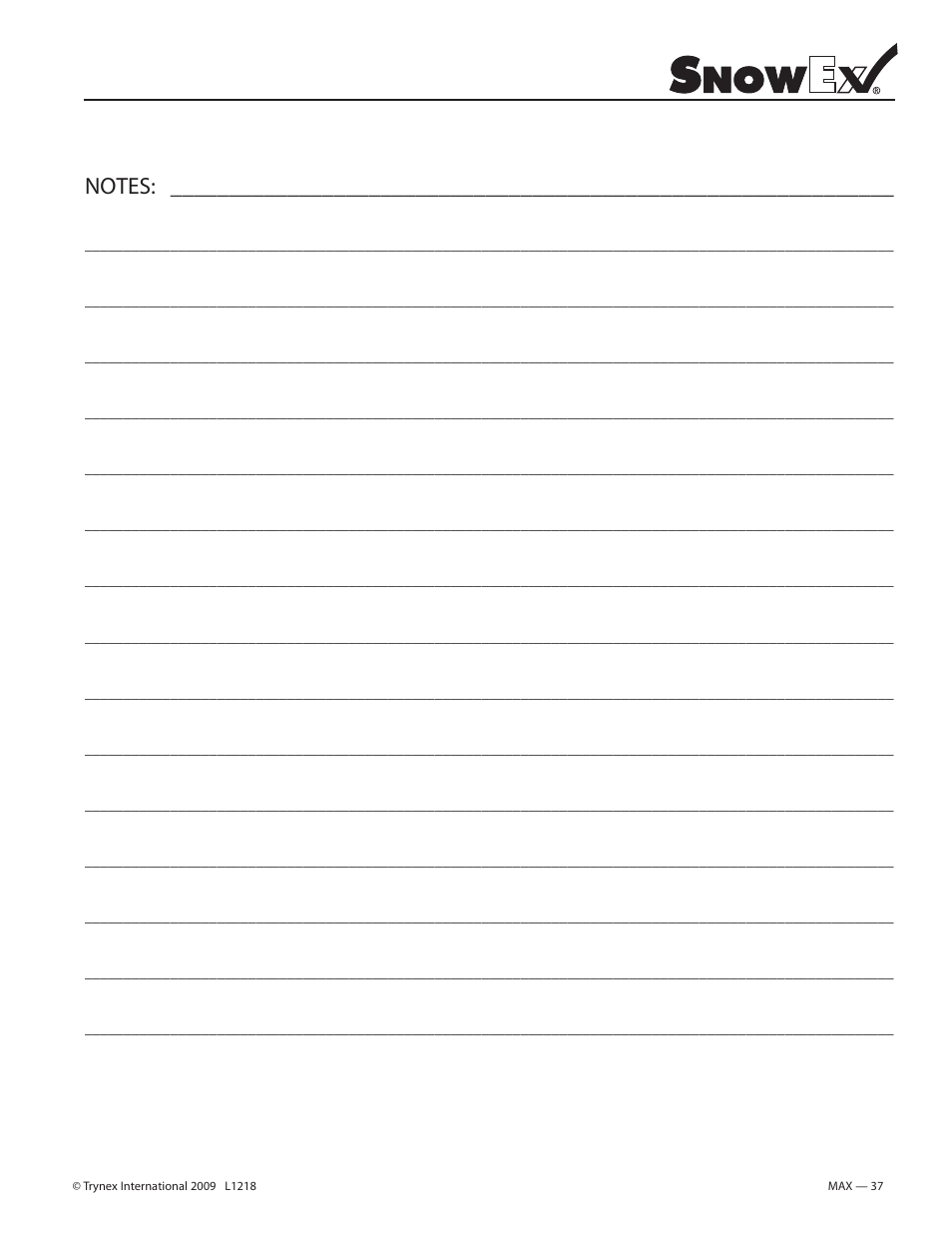 SnowEx SP-9300 User Manual | Page 37 / 40
