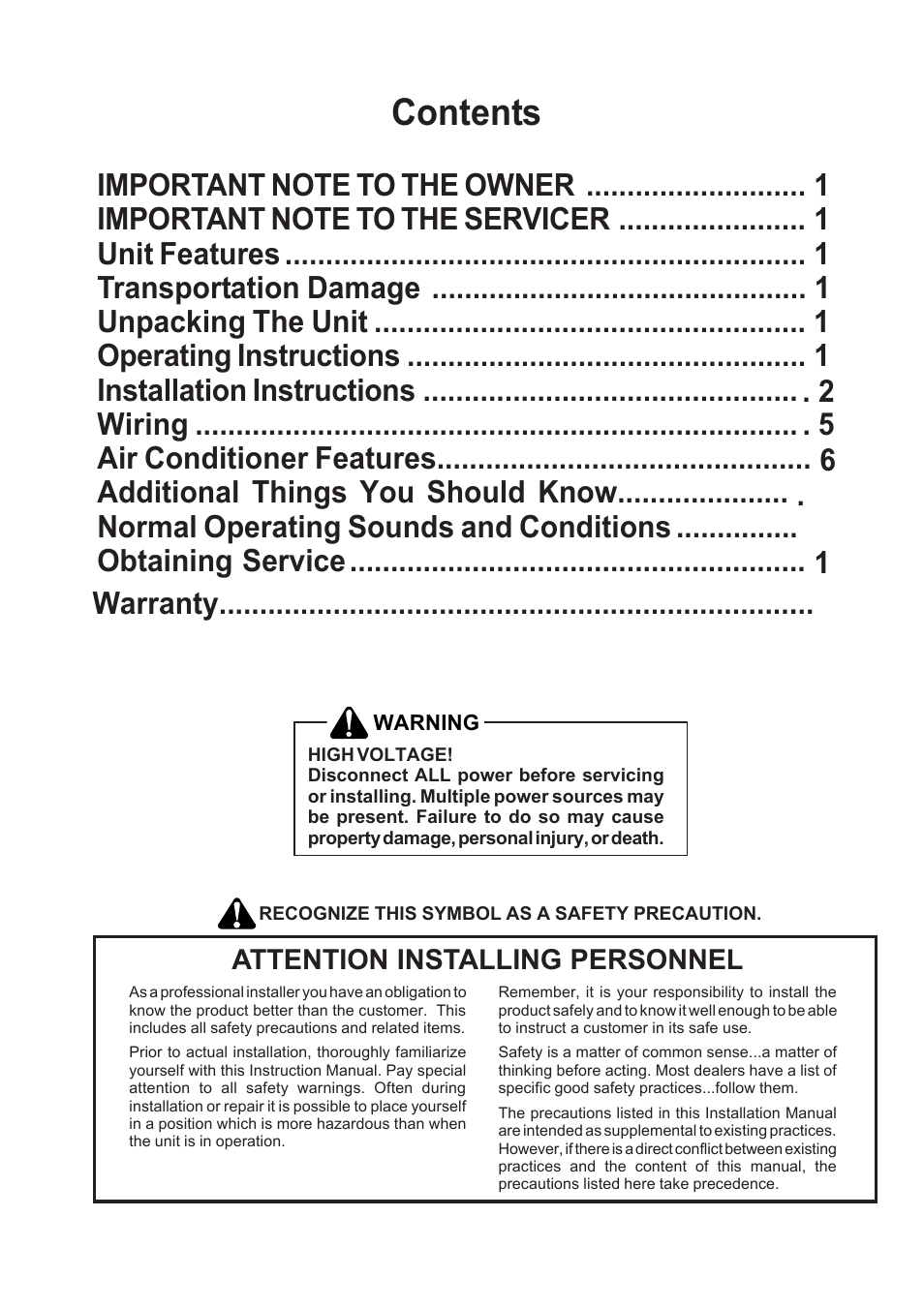 SoleusAir SG-TTW-12ESEZ-26 User Manual | Page 2 / 17