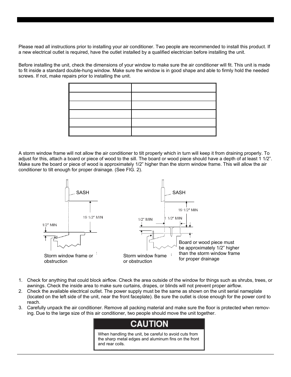 Installation & assembly instructions | SoleusAir SG-WAC-12HCE User Manual | Page 6 / 20