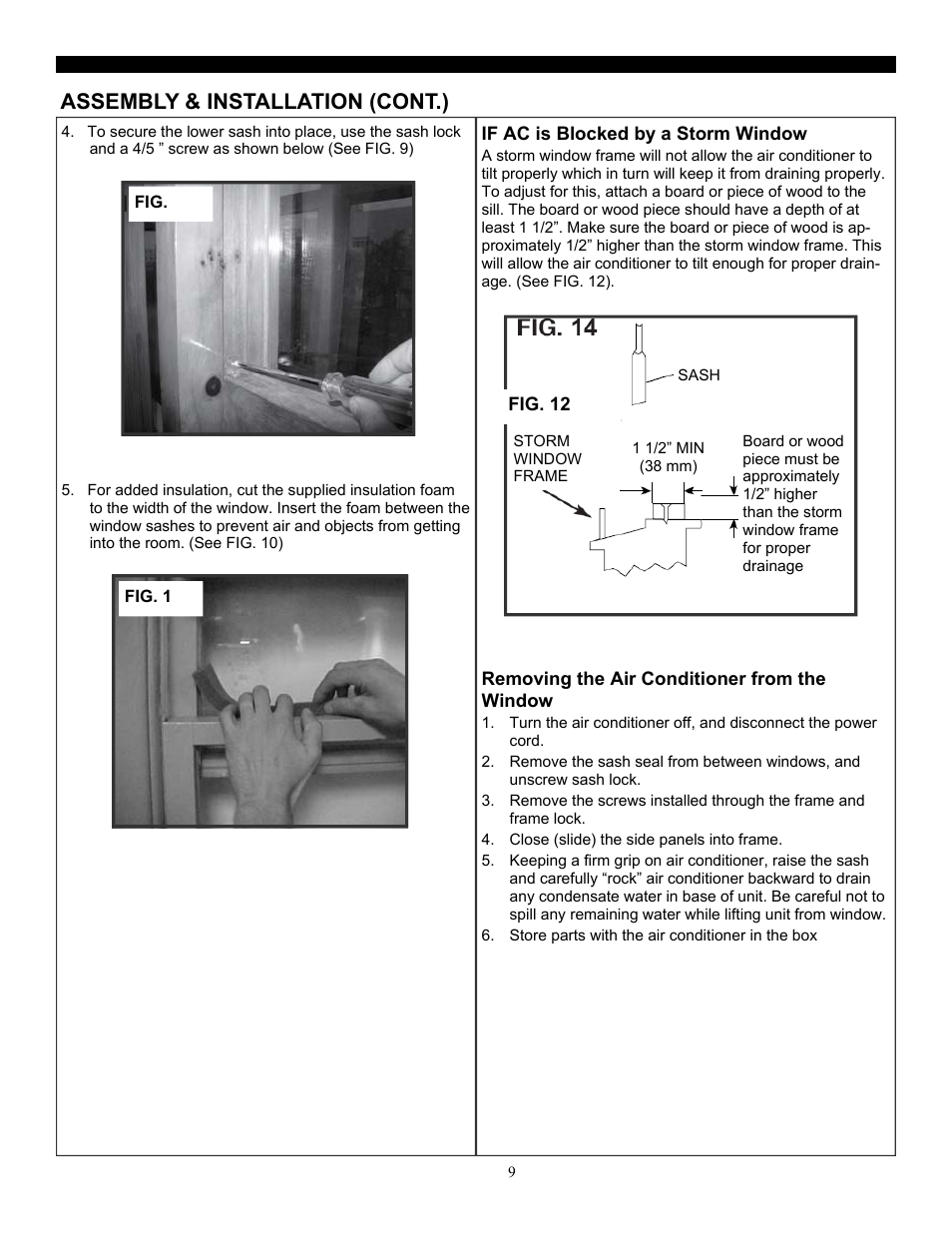 Assembly & installation (cont.) | SoleusAir SG-WAC-08ESE-C User Manual | Page 10 / 20