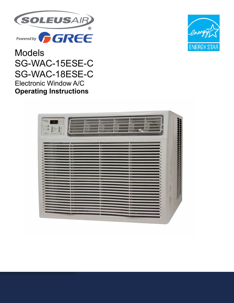 SoleusAir SG-WAC-18ESE-C User Manual | 24 pages