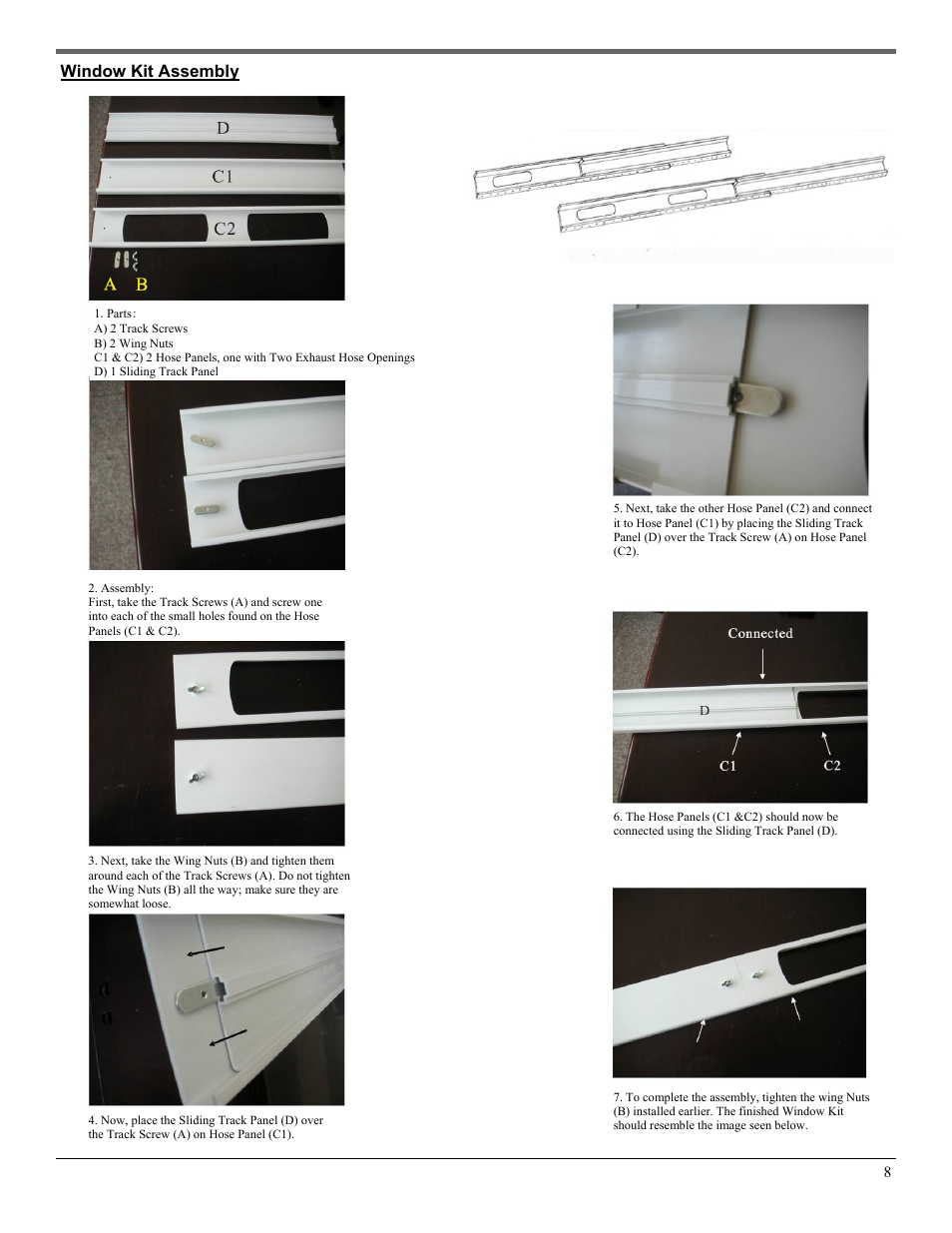 Window kit assembly | SoleusAir LX-140 User Manual | Page 8 / 18