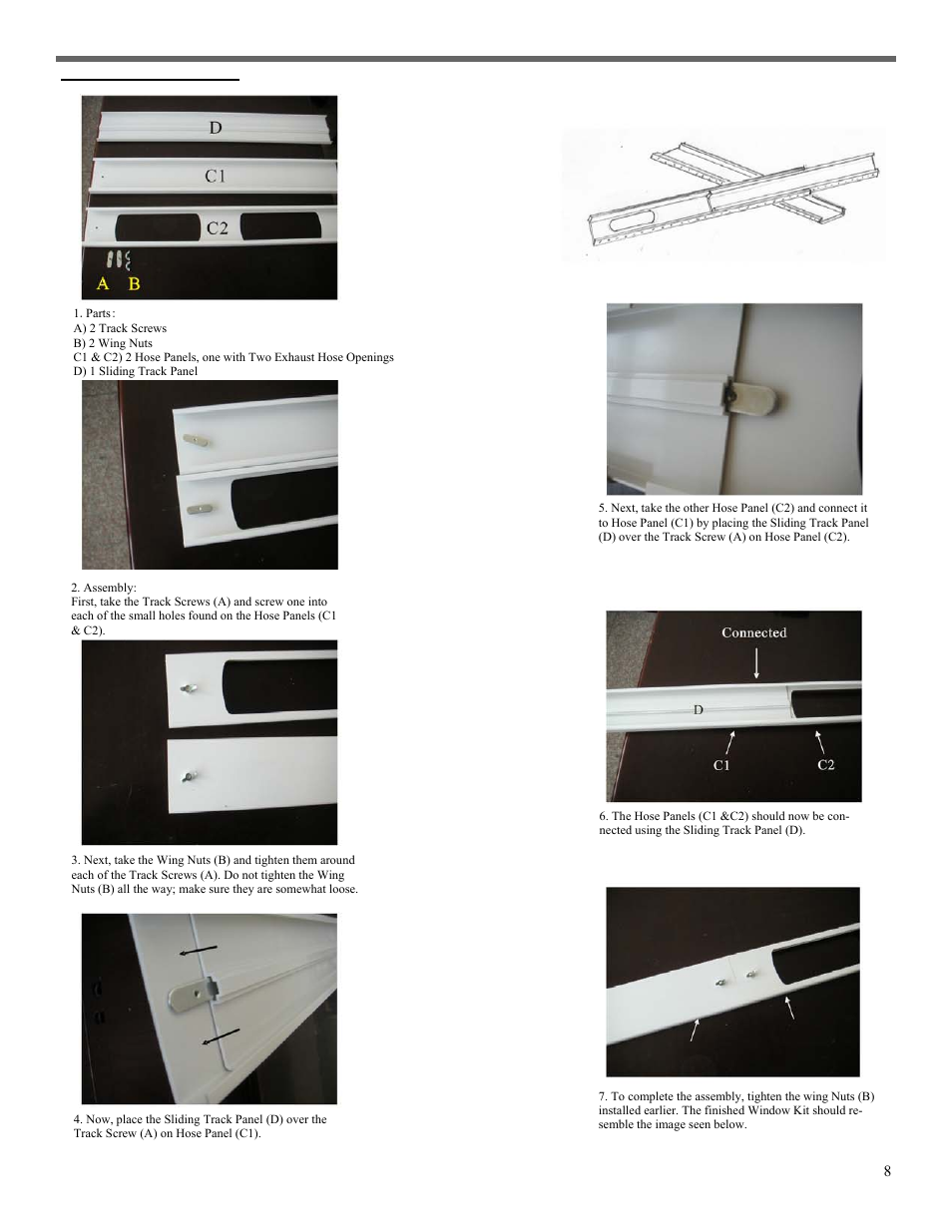 Window kit assembly | SoleusAir PE3-12R-03 User Manual | Page 8 / 17