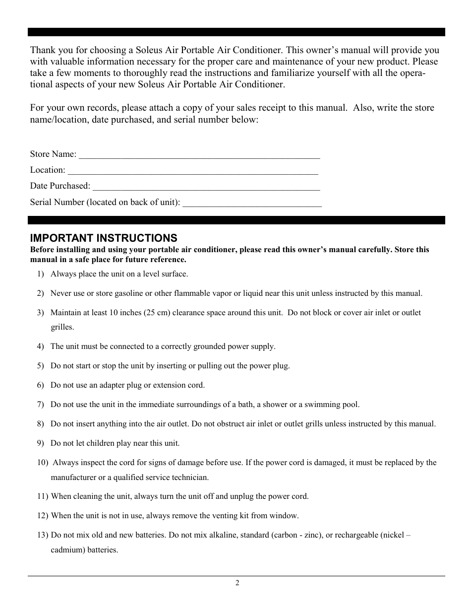 SoleusAir PE8-11R-32 User Manual | Page 2 / 14