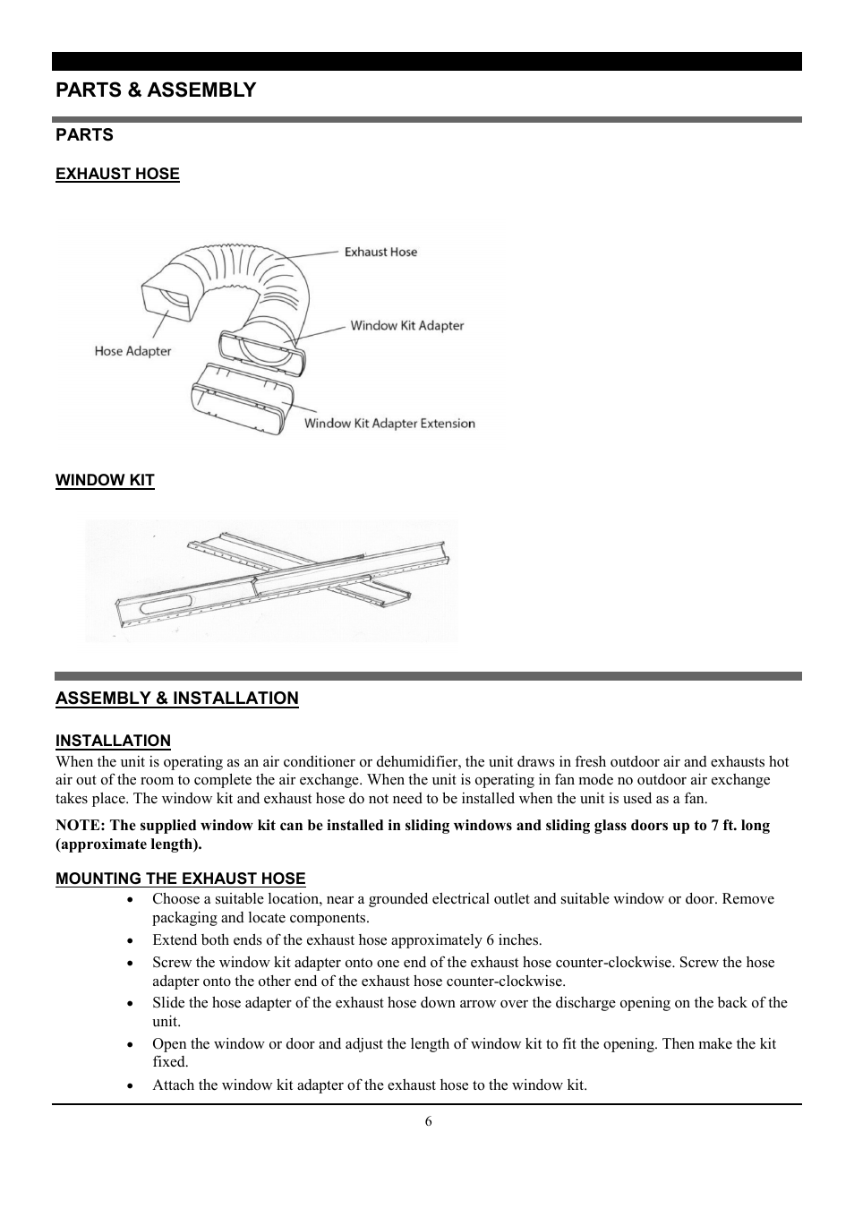 Parts & assembly | SoleusAir SE-PAC-08E9 User Manual | Page 6 / 15