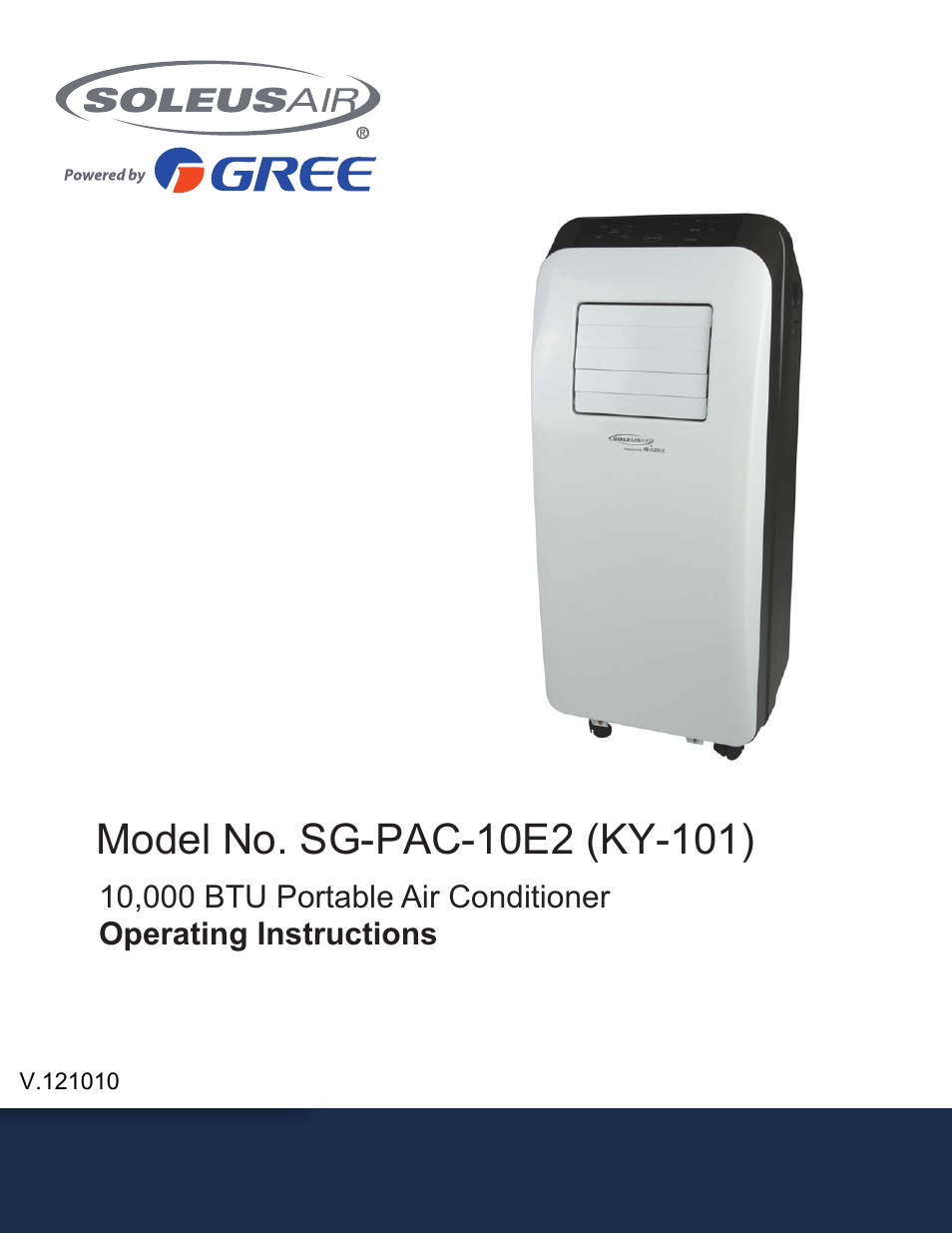 SoleusAir SG-PAC-10E2 User Manual | 18 pages
