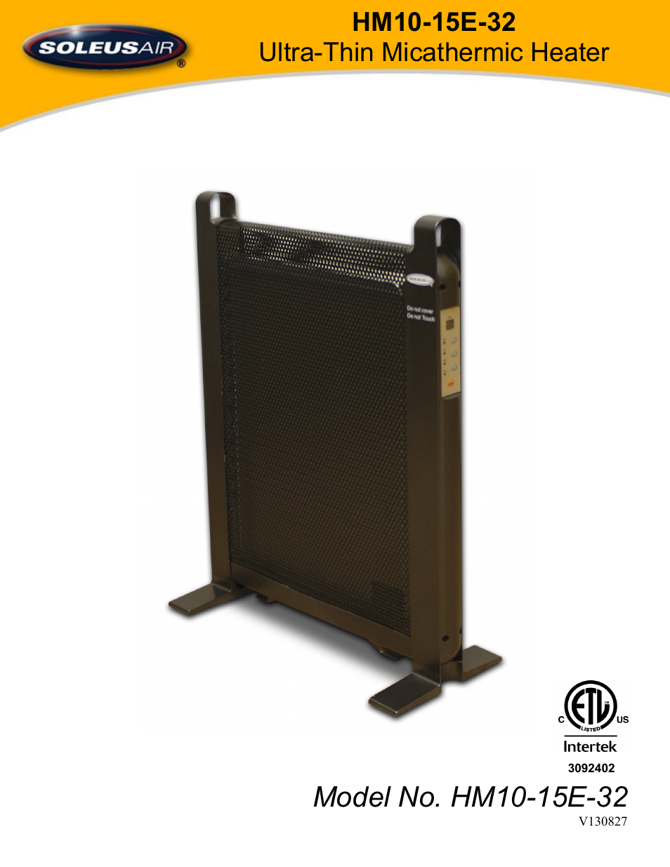 SoleusAir HM10-15E-32 User Manual | 10 pages