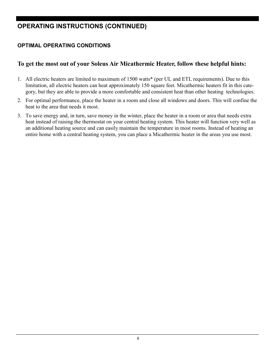 SoleusAir HM10-15E-32 User Manual | Page 8 / 10