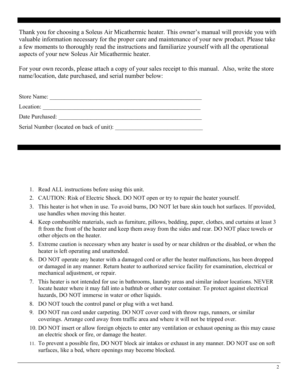 SoleusAir HM2-15R-32 User Manual | Page 2 / 10