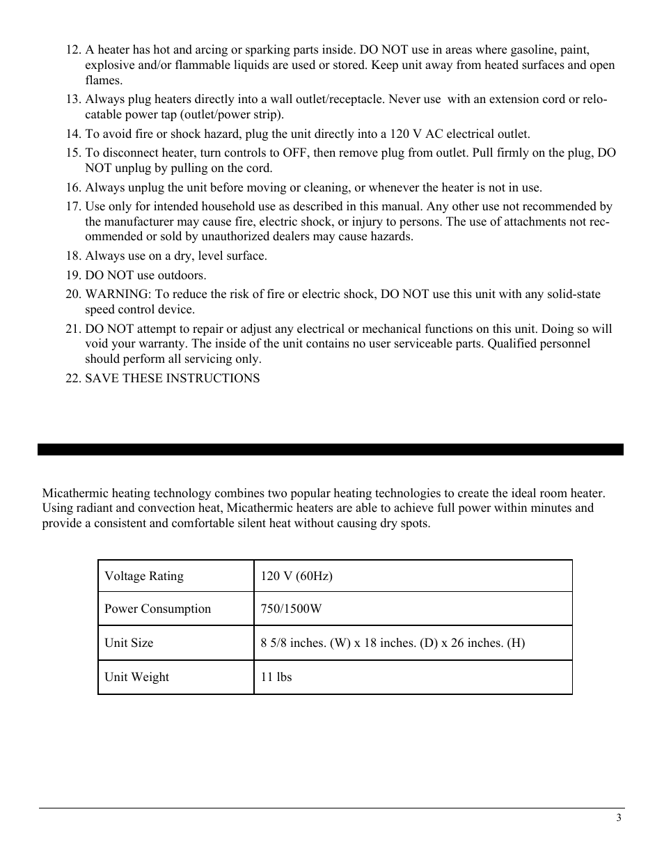 Product information & specifications, Disclaimer | SoleusAir HM2-15R-32 User Manual | Page 3 / 10