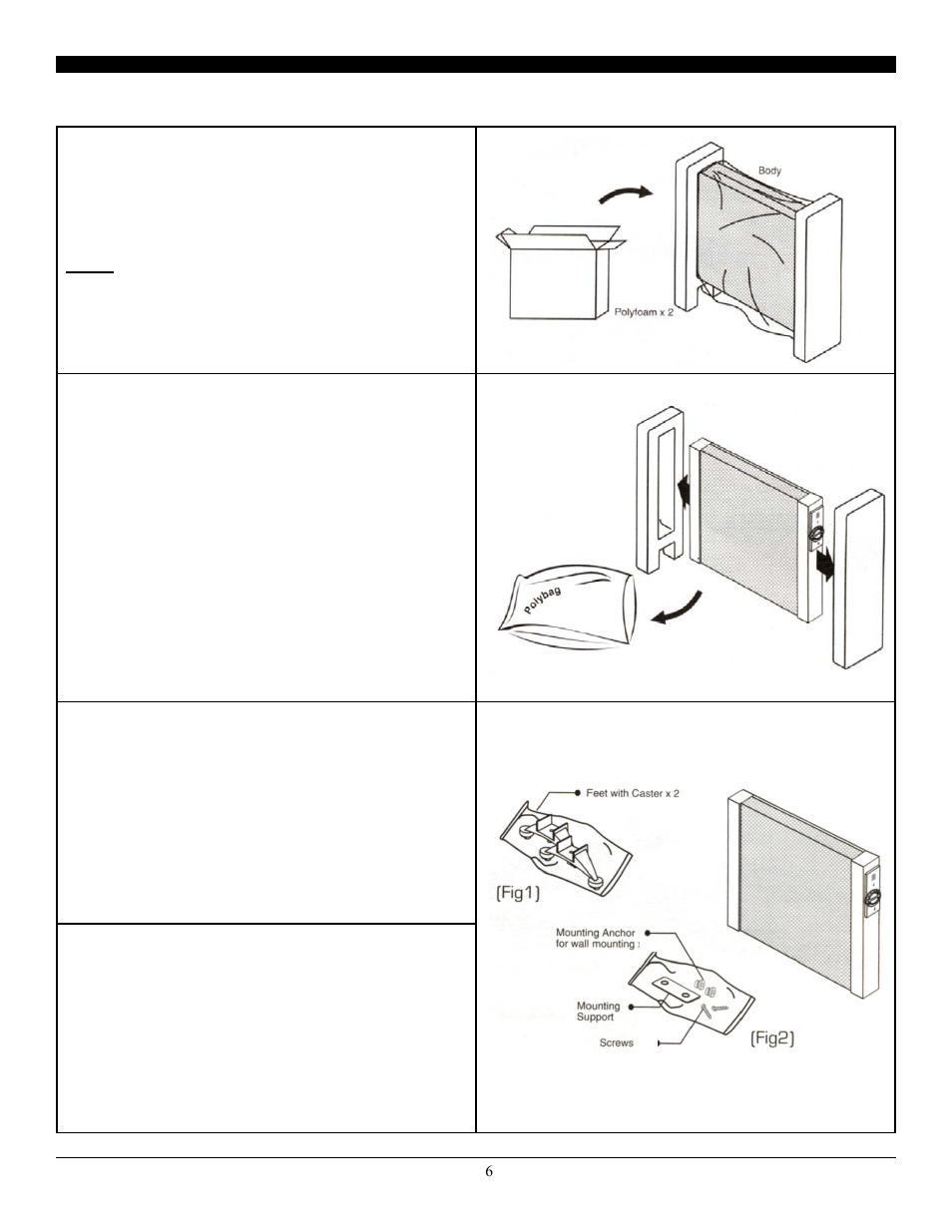 Assembly - removing the heater from the packaging | SoleusAir HGW-308R User Manual | Page 6 / 11