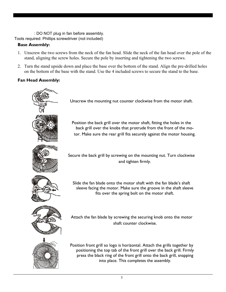 Assembly | SoleusAir FS2-40R-32 User Manual | Page 5 / 8
