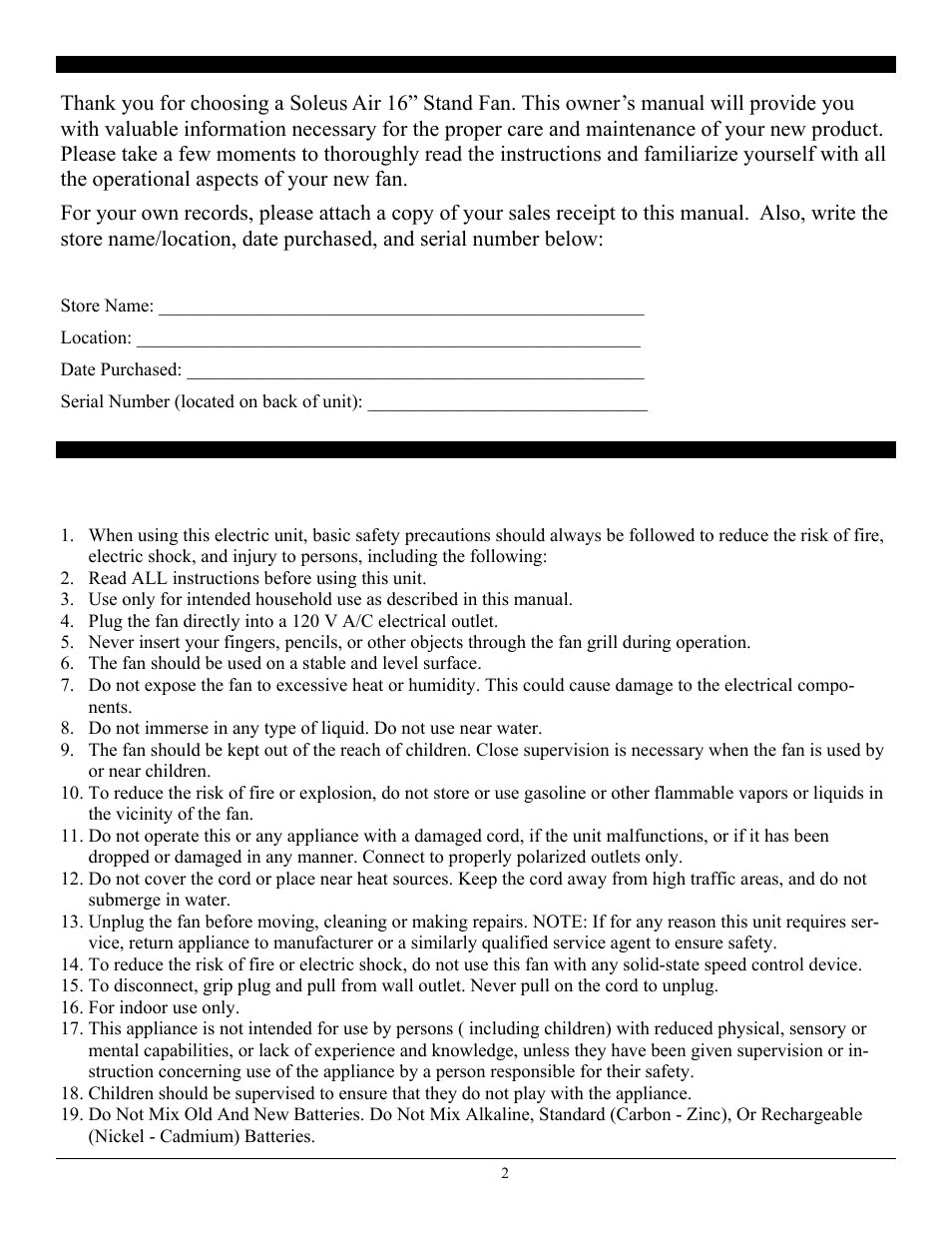 SoleusAir FS3-40R-30 User Manual | Page 2 / 8