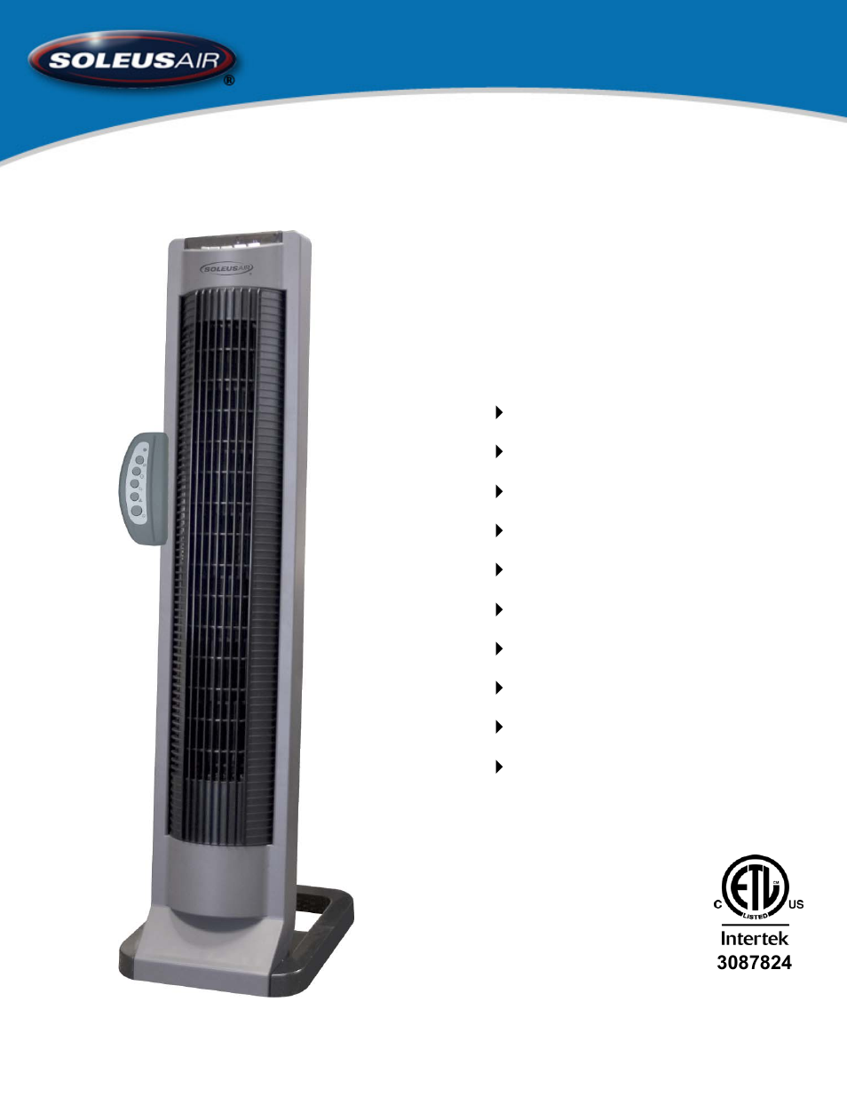 SoleusAir FC3-35R-12 User Manual | 8 pages