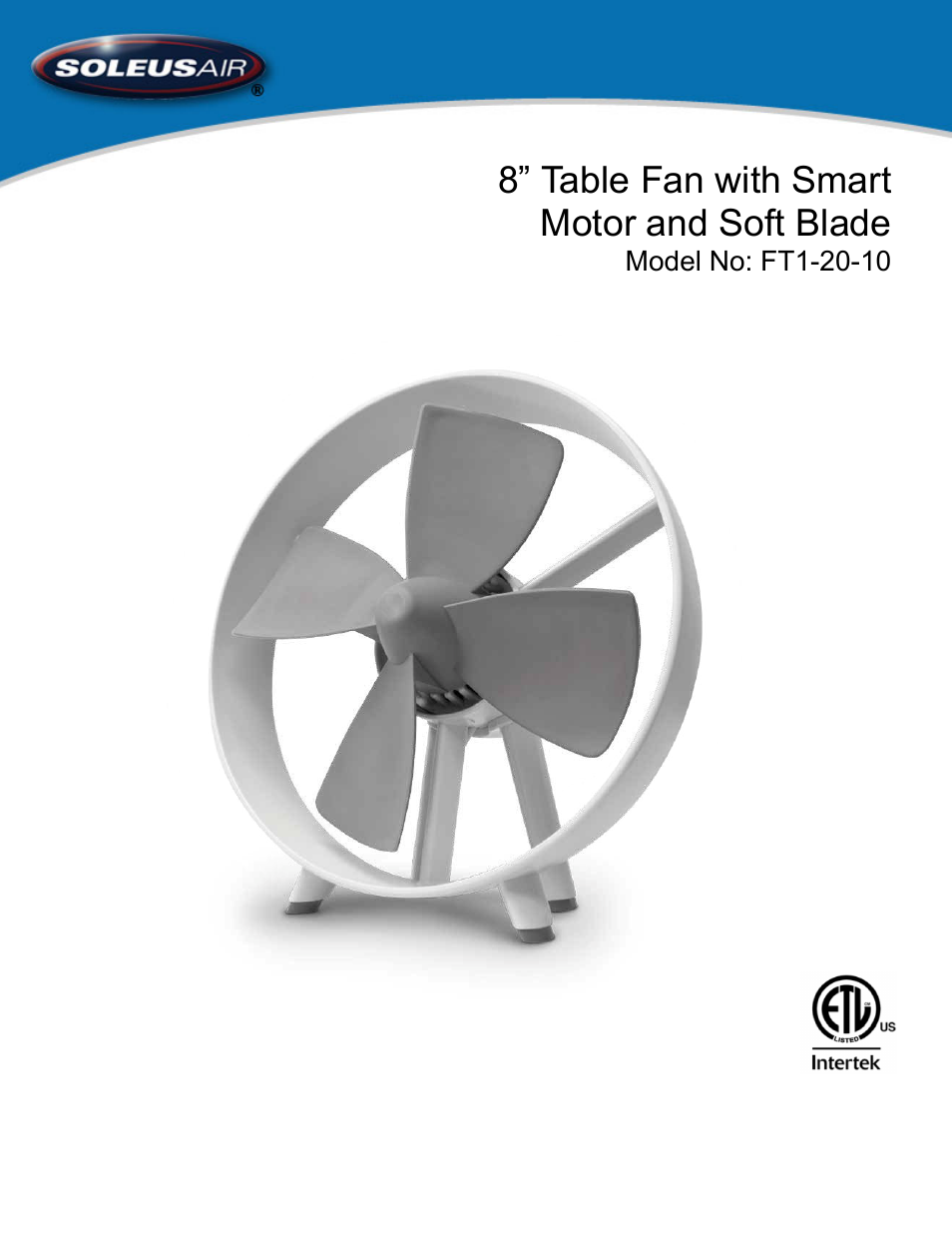 SoleusAir FT1-20-10 User Manual | 7 pages