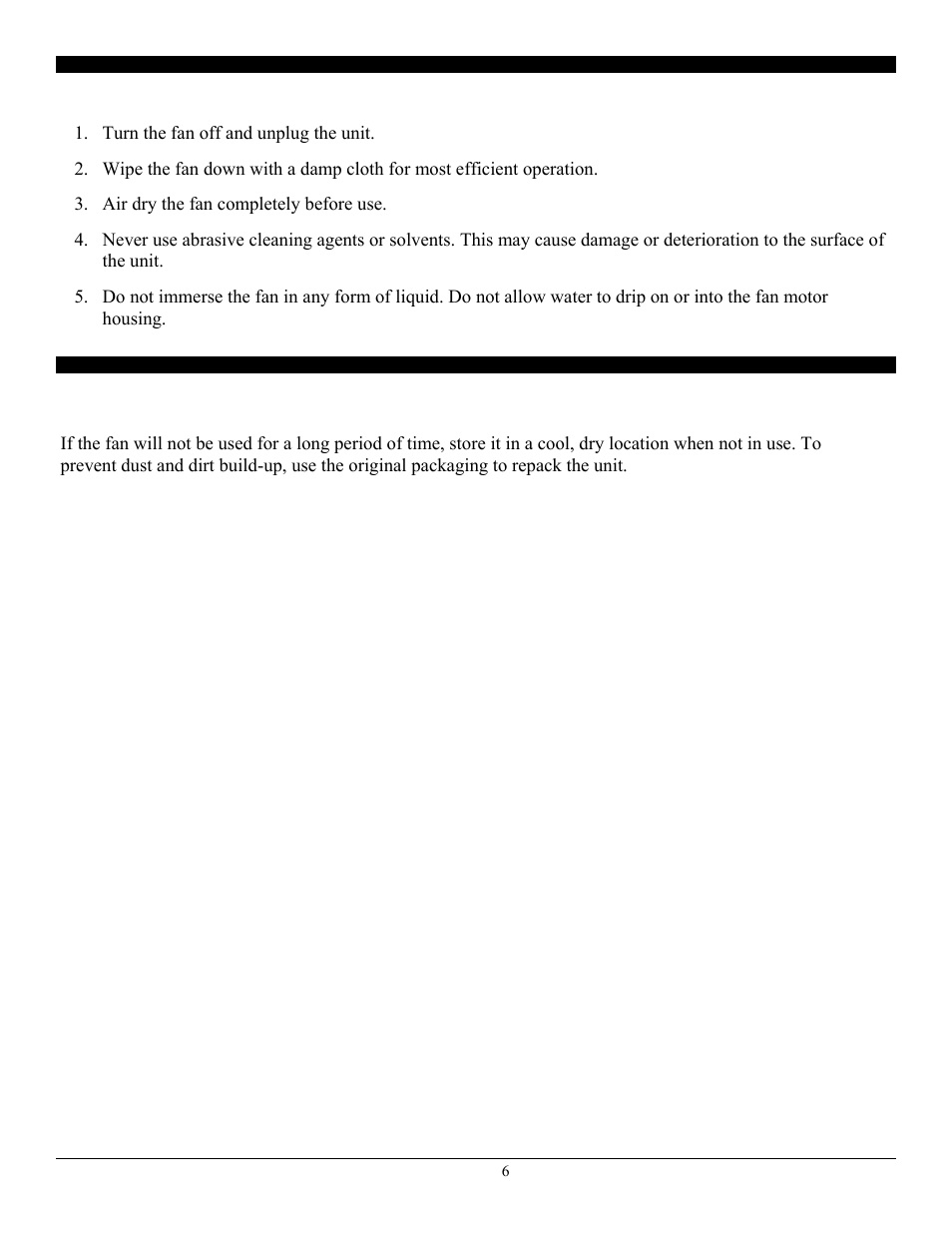 Storage | SoleusAir FT1-20-10 User Manual | Page 6 / 7