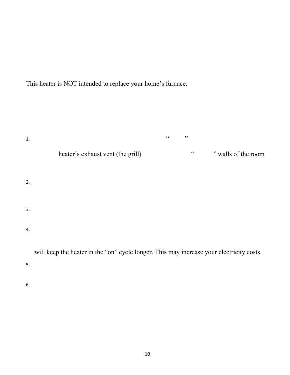 Heater placement | Source Green Heat SGH-500-1PC User Manual | Page 10 / 15