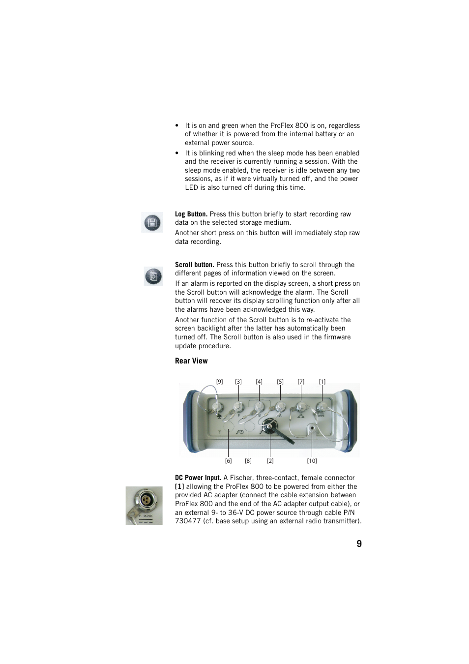 Rear view | Spectra Precision ProFlex 800 CORS User Manual | Page 13 / 64