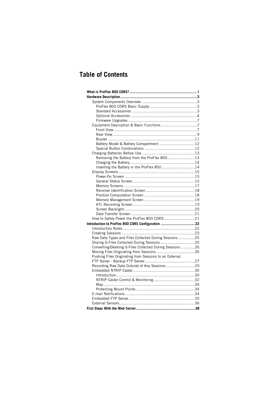 Spectra Precision ProFlex 800 CORS User Manual | Page 3 / 64