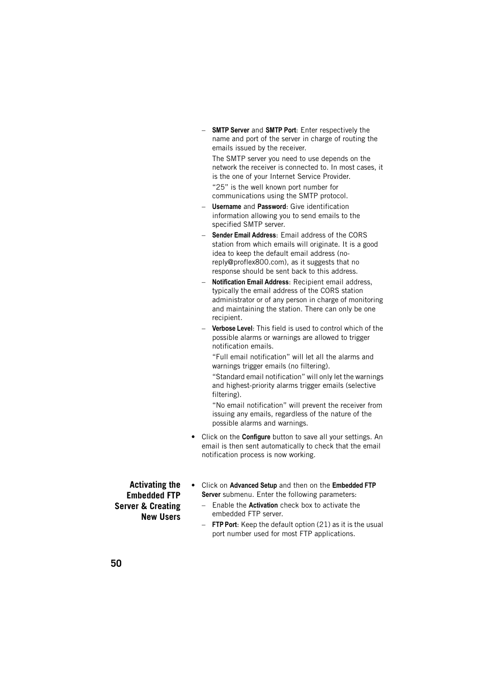 Spectra Precision ProFlex 800 CORS User Manual | Page 54 / 64
