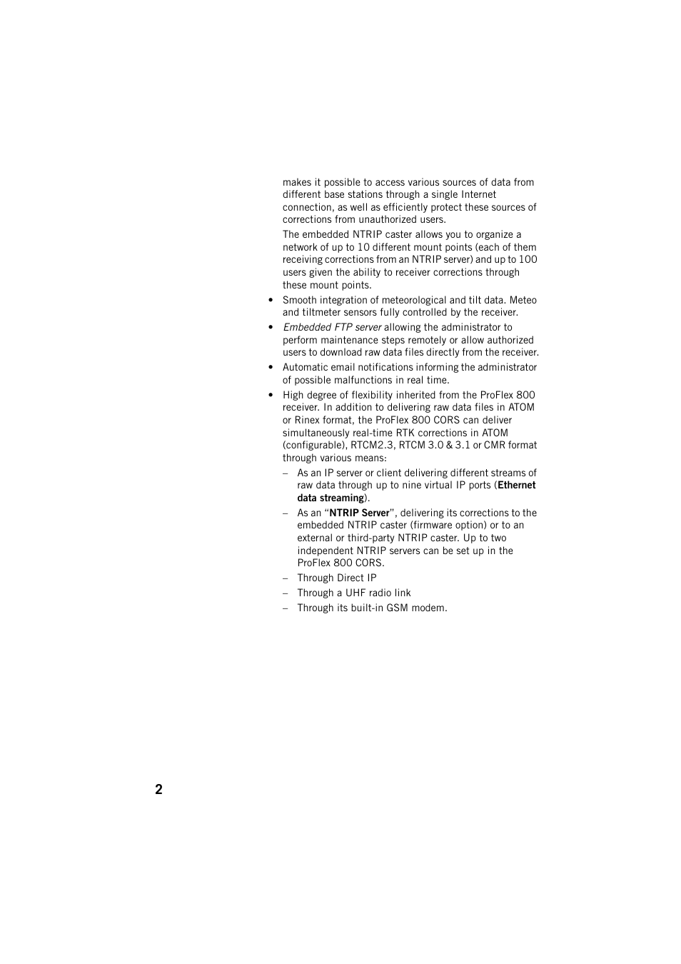 Spectra Precision ProFlex 800 CORS User Manual | Page 6 / 64