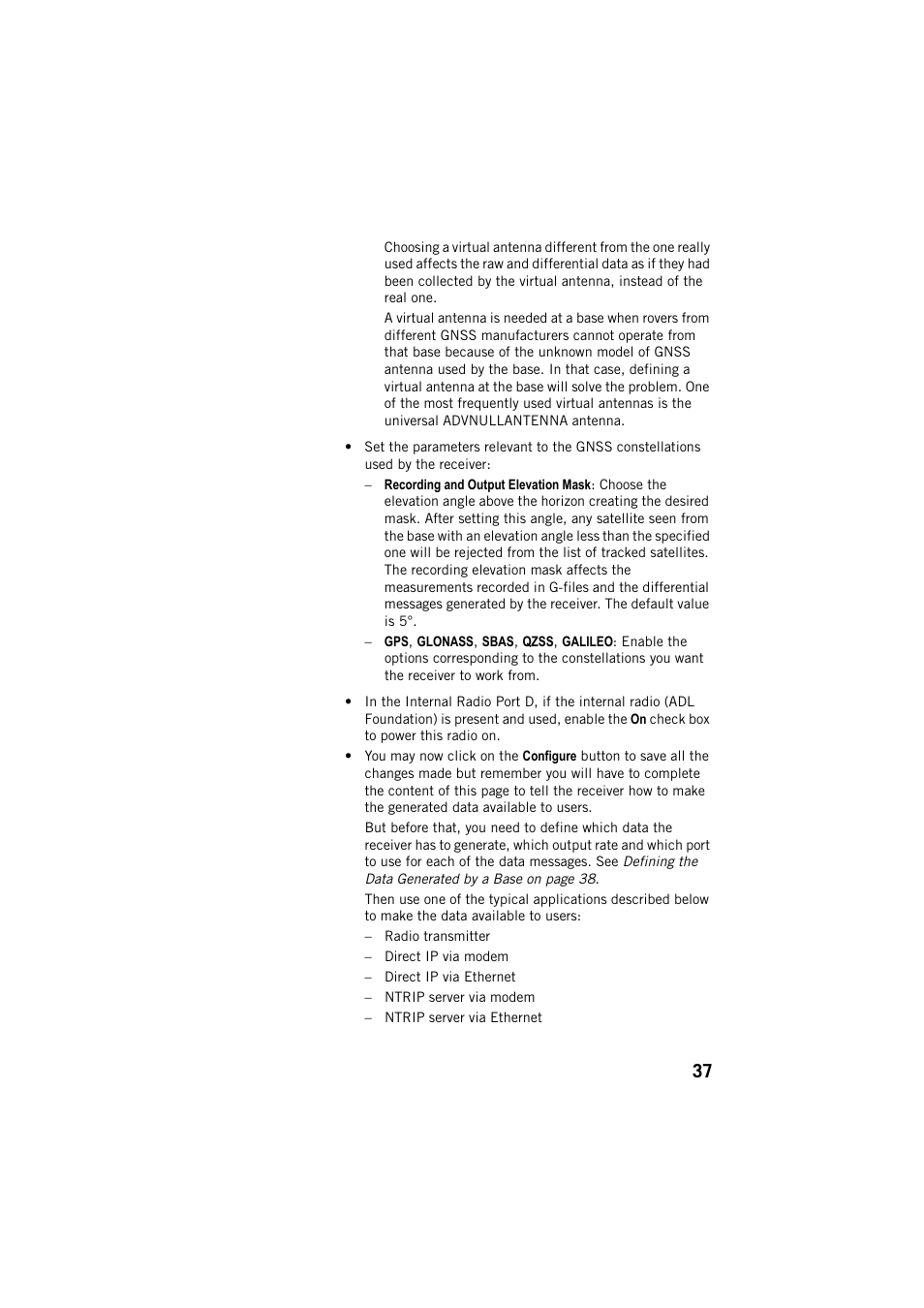 Spectra Precision ProFlex 800 Web Server User Manual | Page 41 / 64