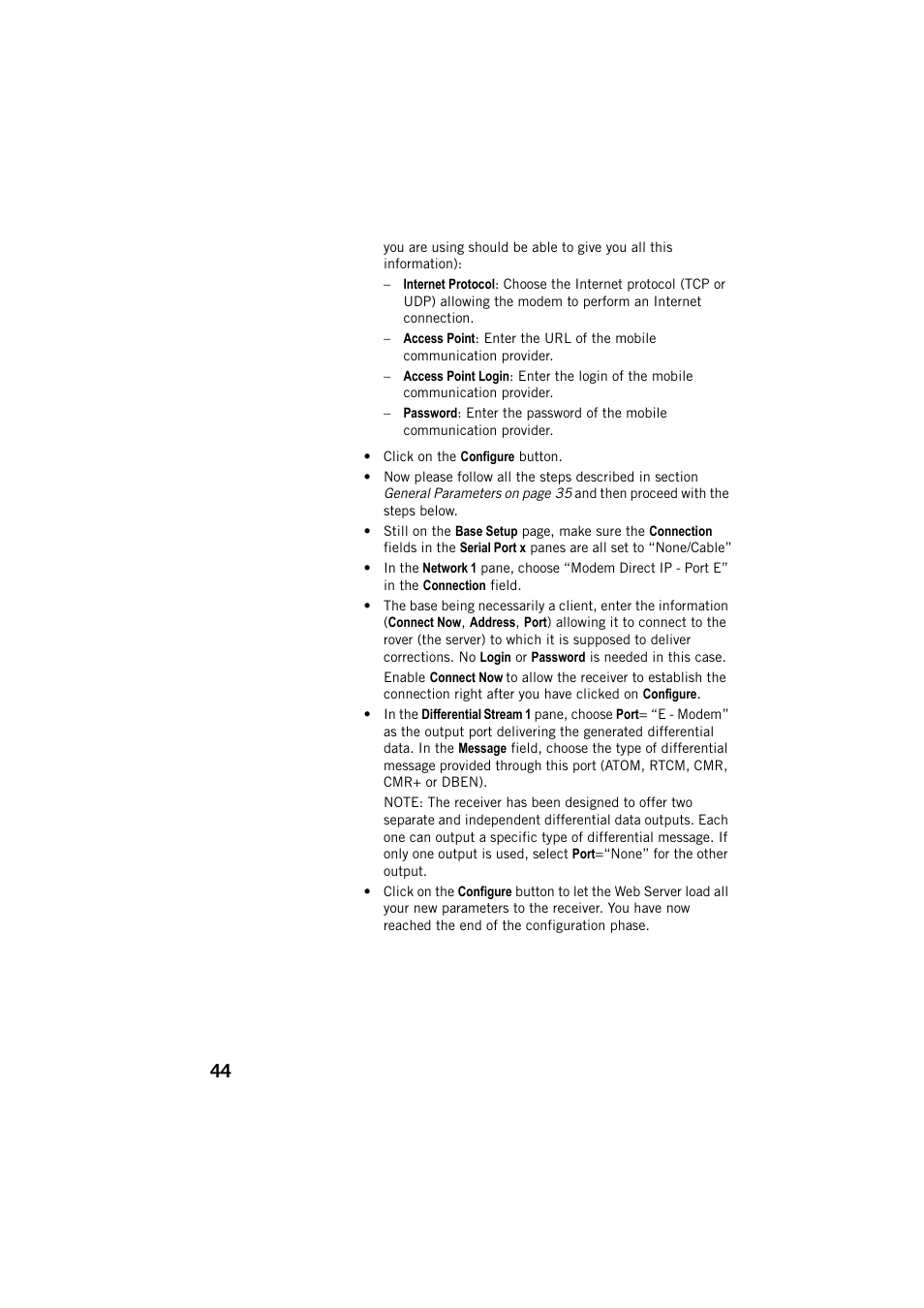 Spectra Precision ProFlex 800 Web Server User Manual | Page 48 / 64
