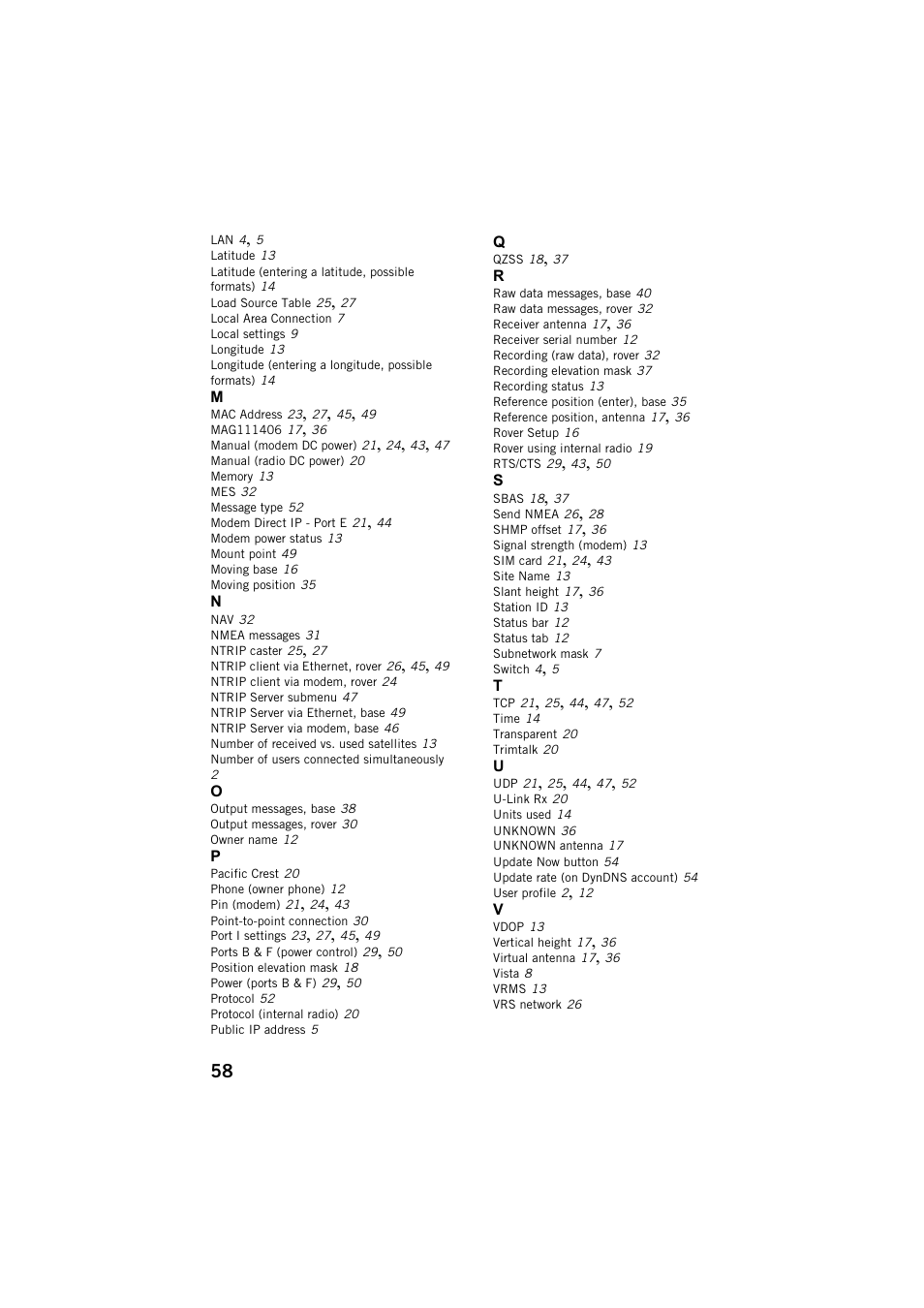Spectra Precision ProFlex 800 Web Server User Manual | Page 62 / 64