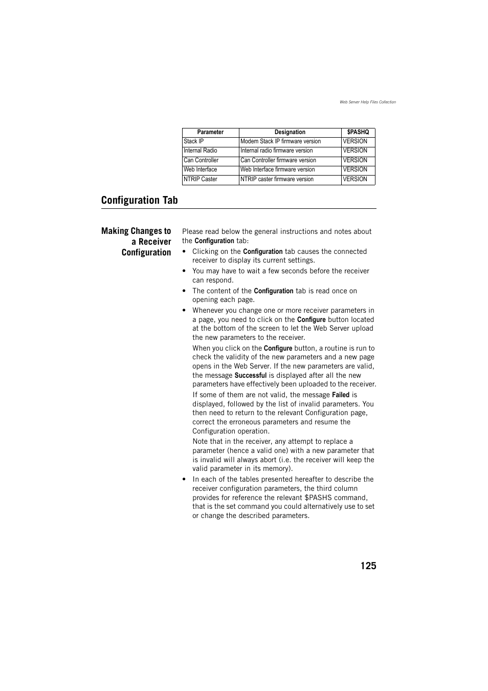 Configuration tab, Making changes to a receiver configuration | Spectra Precision ProFlex 800 Reference Manual User Manual | Page 139 / 748