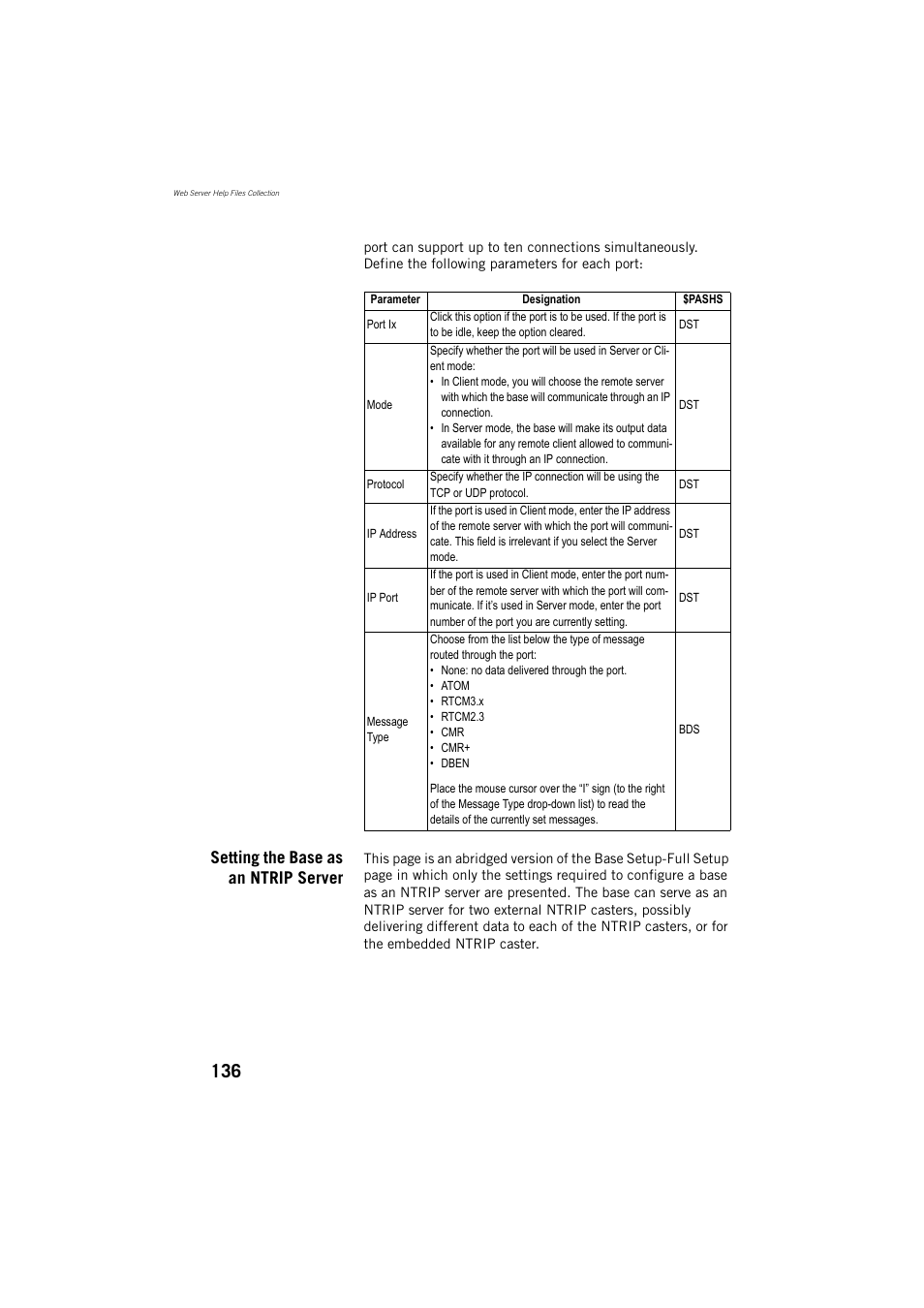 Setting the base as an ntrip server | Spectra Precision ProFlex 800 Reference Manual User Manual | Page 150 / 748