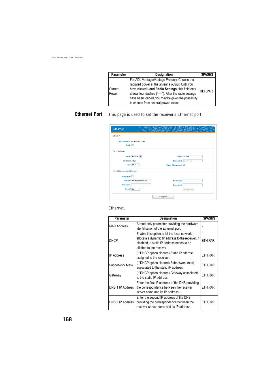 Ethernet port | Spectra Precision ProFlex 800 Reference Manual User Manual | Page 182 / 748